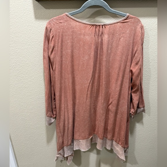 Umgee Scoop Neck Long Sleeve Tunic Top - Picture 4 of 4